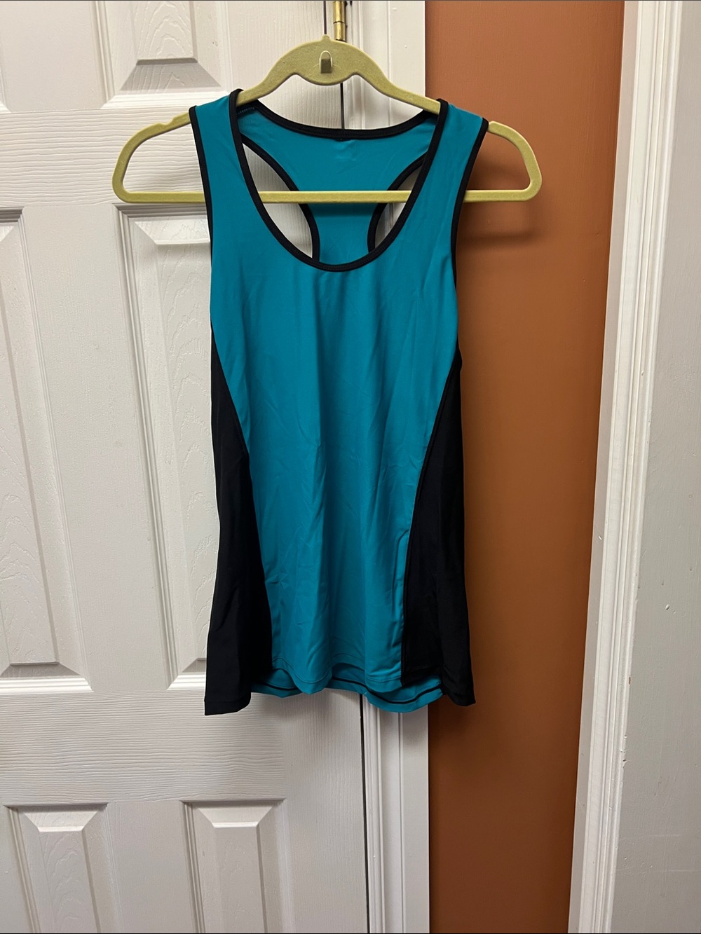 Teal and Black Racerback Performance Tank